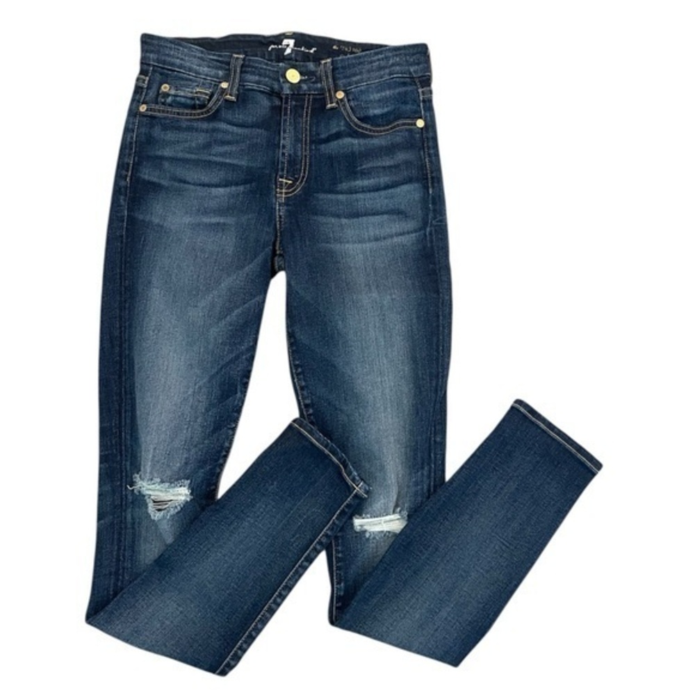 7 for All Mankind Mid Rise Skinny Jeans